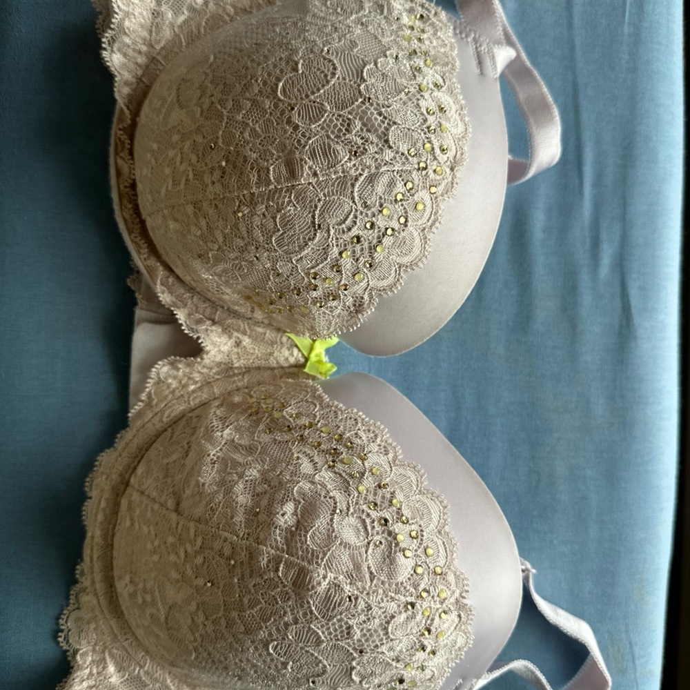 Victorias Secret Elegant Lace Bra in  Light Pink 36DD